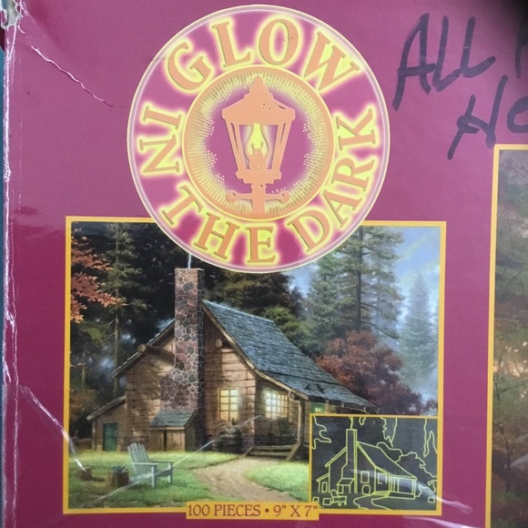 3 Jigsaw Puzzles Glow In the Dark Thomas Kinkade - Picture 2 of 6